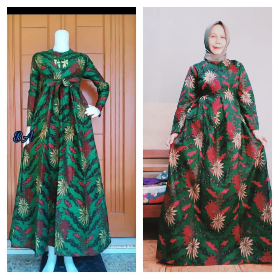 Gamis Batik Manggar, Padi,sekar,cantik,kubis,kipas,daun,kupu,nadine,gendis,kawung,termurah