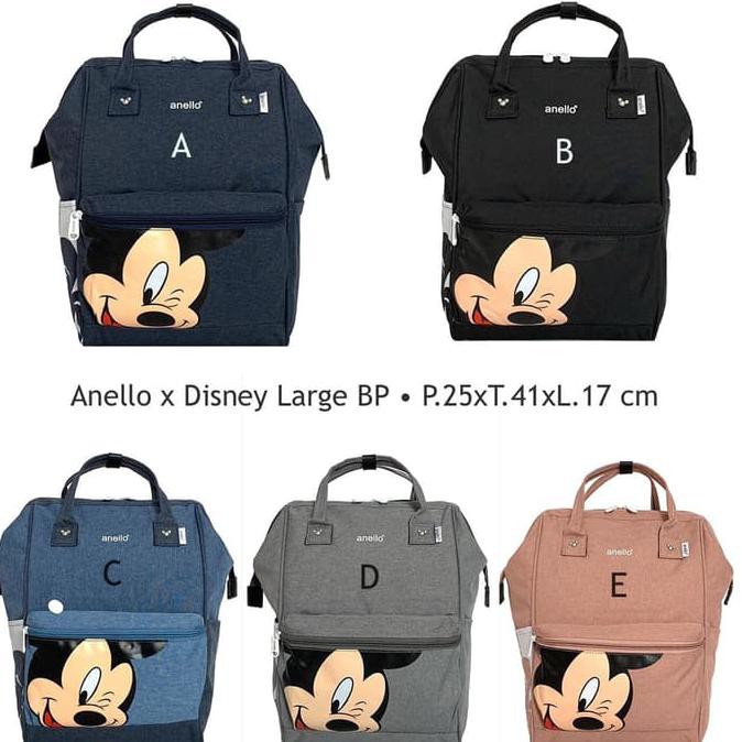 Pengiriman Cepat Anello Disney Large Backpack Suprem - Tas Ransel Besar Mickey Mouse CUCI GUDANG