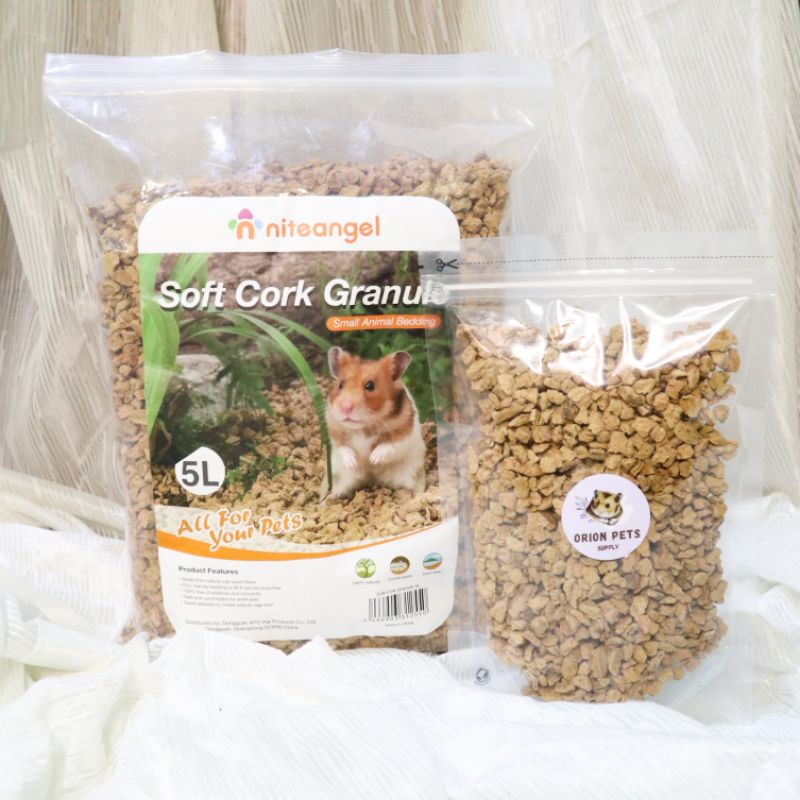 Jual ORIONPETS CORK GRANULE NITEANGEL IMPORT Alas Kandang Hamster Bedding Topper Hamster