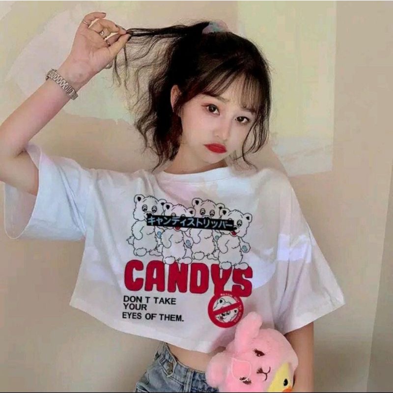 CROP TOP /TSHIRT CROP TOP OVERSIZE / CROP WANITA PREMIUM