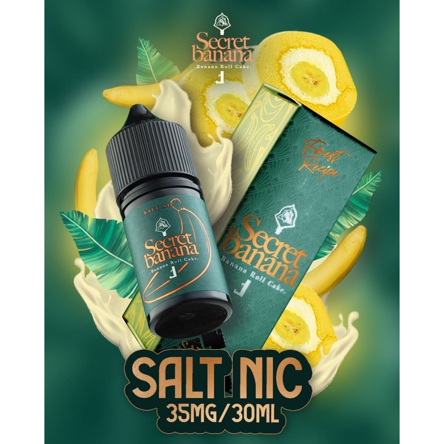 SECRET BANANA SALTNIC 30ML BANANA ROLL CAKE