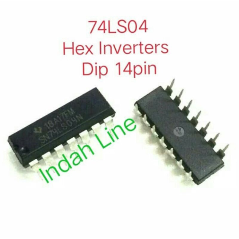 IC TTL 74LS04 SN74LS04N SN74LS04 HD74LS04P Dip 14pin