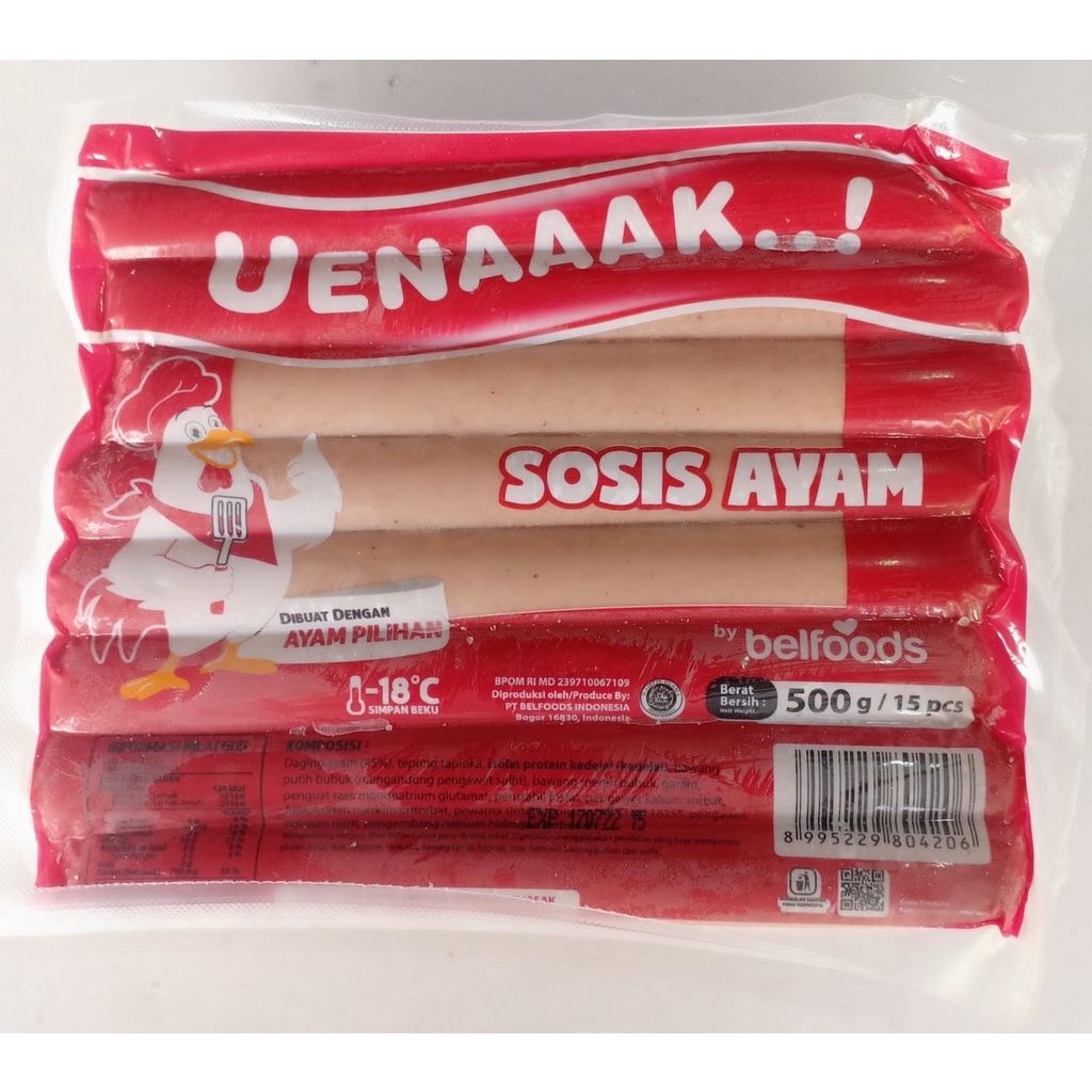 

Sosis Ayam Uenaaak [Belfoods] 500gr