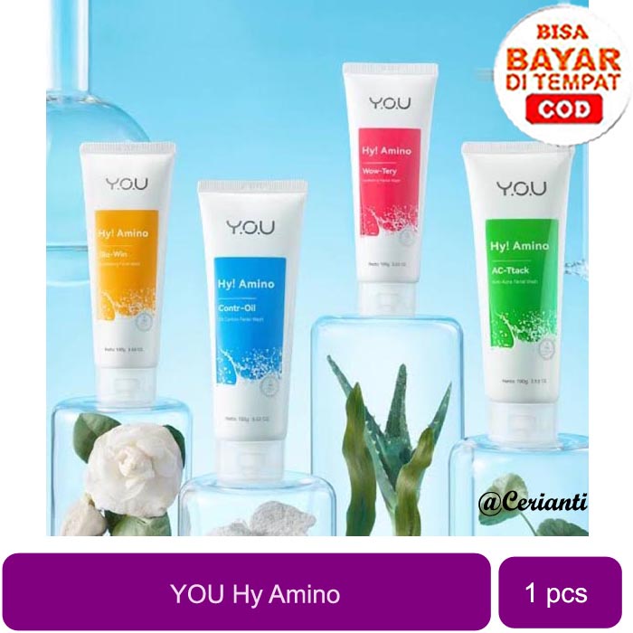 YOU Hy! Amino Brightening Facial Wash Acne Oil Control Sabun Cuci Muka_Cerianti