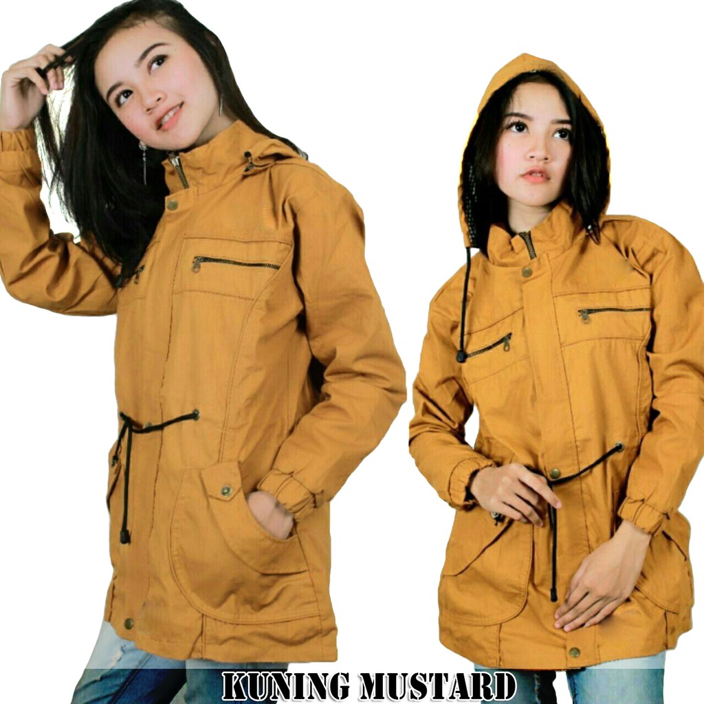 JAKET PARKA WANITA SIZE BESAR BOLAK BALIK