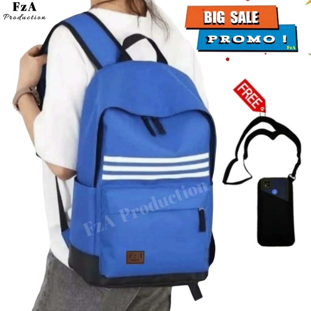 Big Promo..Tas Ransel Distro sekolah kuliah Kerja Pria 4286CV Tas Premium Gratis Sako Wallet