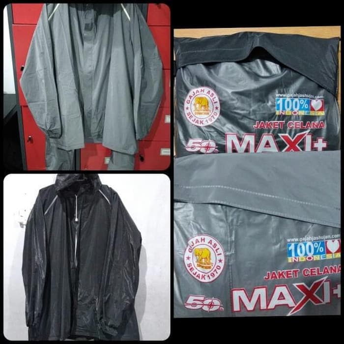 Jas hujan Setelan Jaket Celana Orang Gemuk Gendut JUMBO uk XL MAXI+