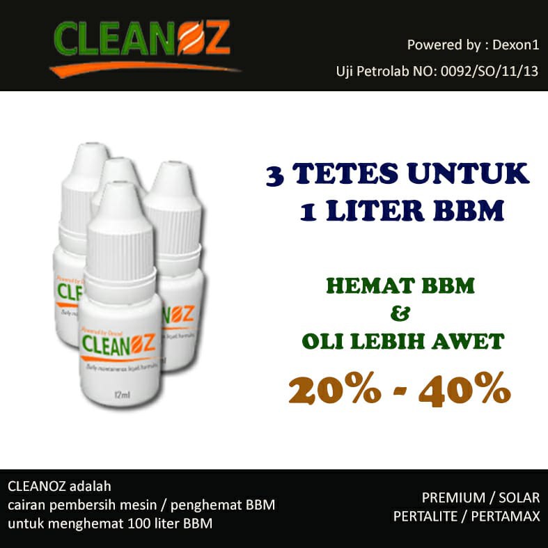 Cleanoz ORI Asli Cleanoz Penghemat BBM dan Oli Cleanoz Cairan Pembersih Mesin Motor dan Mobil 240 ml