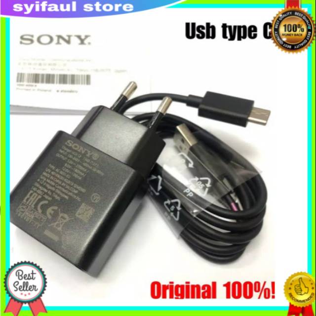Charger Sony Xperia XZ3 XZs ORIGINAL 100% Fast Charging USB Type C