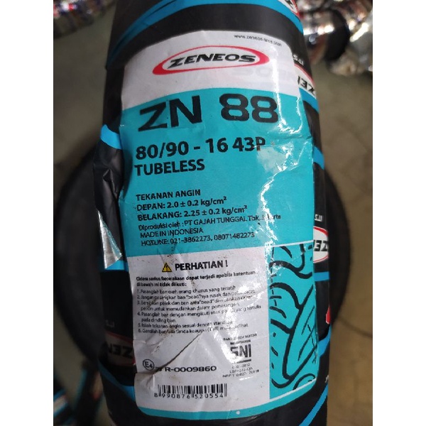 BAN TUBELESS BLKG SKYWAVE /NOUVO 80/90-16 free pentil tubeless