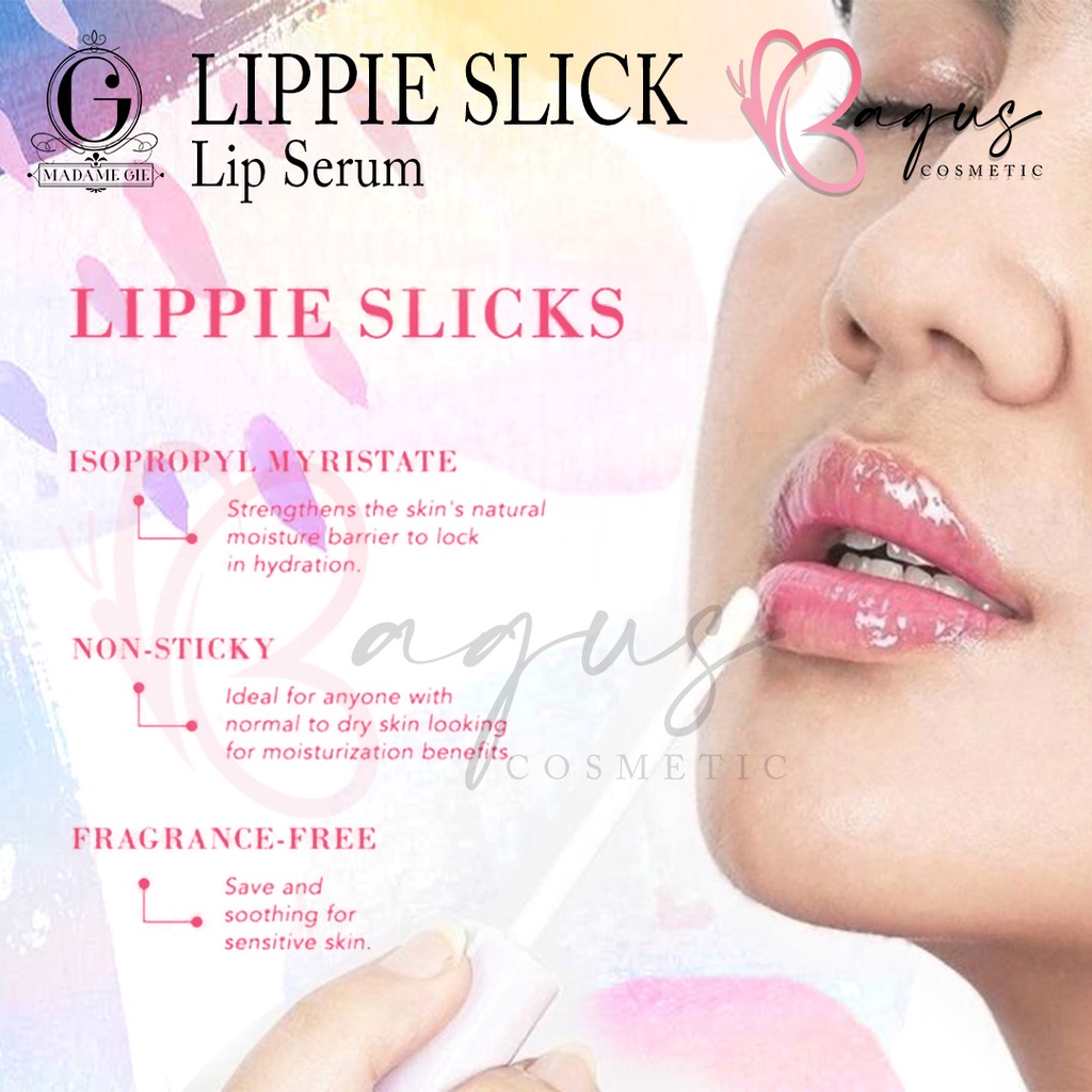 ⭐ BAGUS ⭐ MADAME GIE LIPPIE SLICKS 3 gr | Lip Serum Lip Gloss