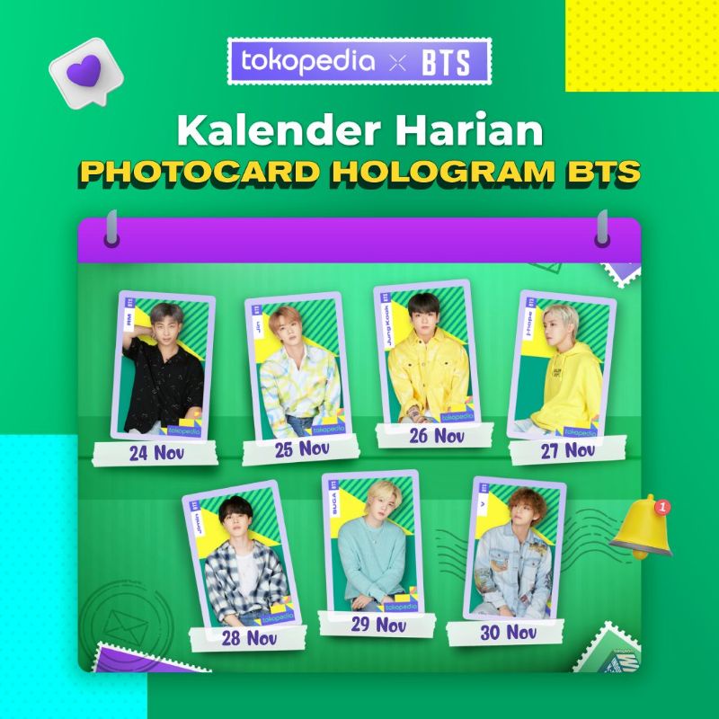 photocard bts toko hijau ijo pc jhope holo
