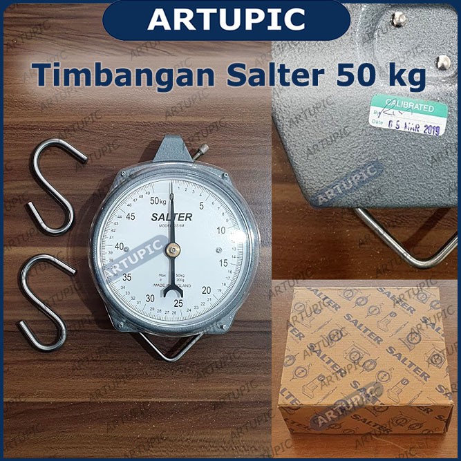 Timbangan Gantung Salter 50 Kg Jarum Original England Kalibrasi Kandang Ayam Toko Sembako Laundry