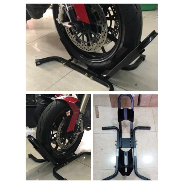 stand paddock depan wheel clamp universal motor sport