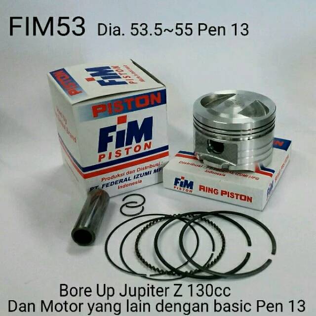 Piston Kit Fim Vega Jupiter Izumi 53 5 54 54 5 55 55 25 Pin 13 Shopee Indonesia