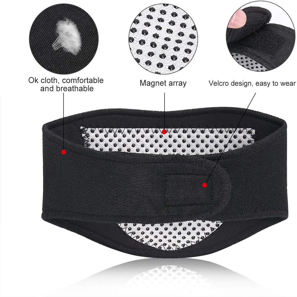 Tourmaline Leher Terapi Magnet Therapy Magnetic Neck Pain Neck Massager Tourmaline Heating Belt Knee Tourmaline Therapy Belt Magnetic Korset Sabuk Magnet Tourmaline Kaos Kaki