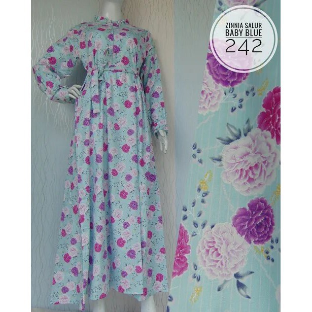 Gamis Katun Jepang Ori Kiky Motif ZINNIA SALUR