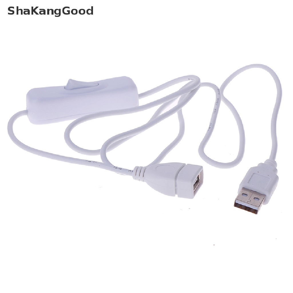 Skid 1Pc Kabel Extension USB Dengan Saklar ON / OFF Panjang 1m Untuk Kipas Angin Lampu