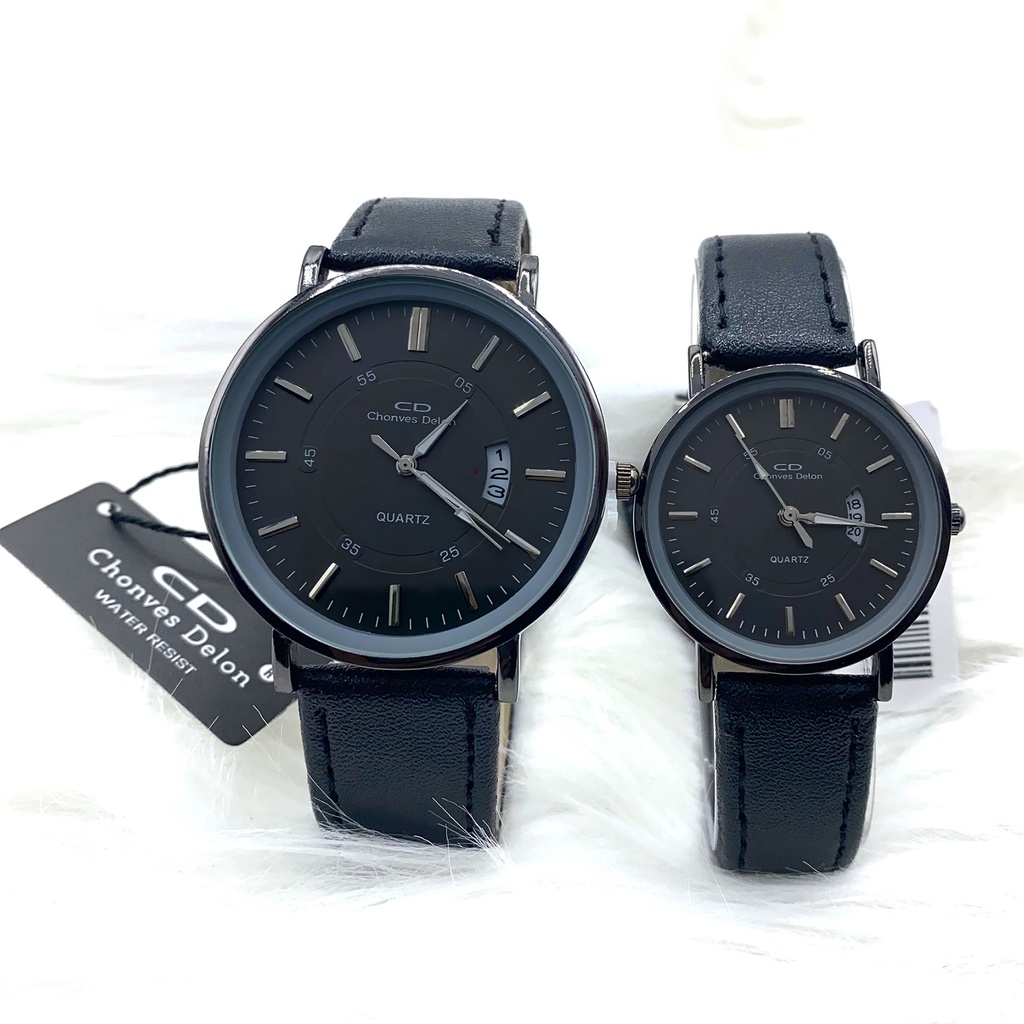 JAM TANGAN KASUAL COUPLE / JAM TANGAN PRIA WANITA ASLI/ JAM TANGAN ANTI AIR/ Tali Kulit - Water Resist - Paninjau