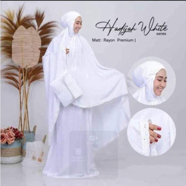 MUKENA BALI MILEA SERIES  Mukena Dewasa  Mukena Jumbo - Putih Limited