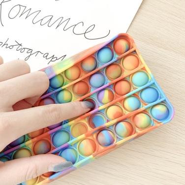 

5.5 F⚡ASH SALE 2IN1 Big Pop It Pencil Case Bag Pops Fidget Toys Push Bubble Pen Holder Silicone Sensory Game Large Capacity Stationery Box Anti-Shock for School Students Rainbow NEW