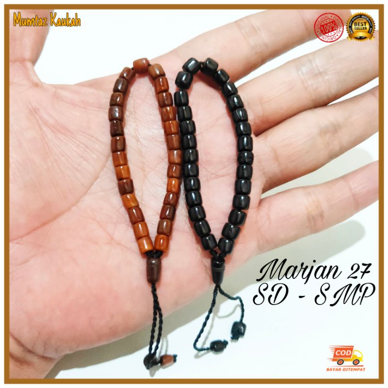 Gelang kauka kaukah marjan 27 butir SD-SMP coklat original kokka kaoka kauka kaokah