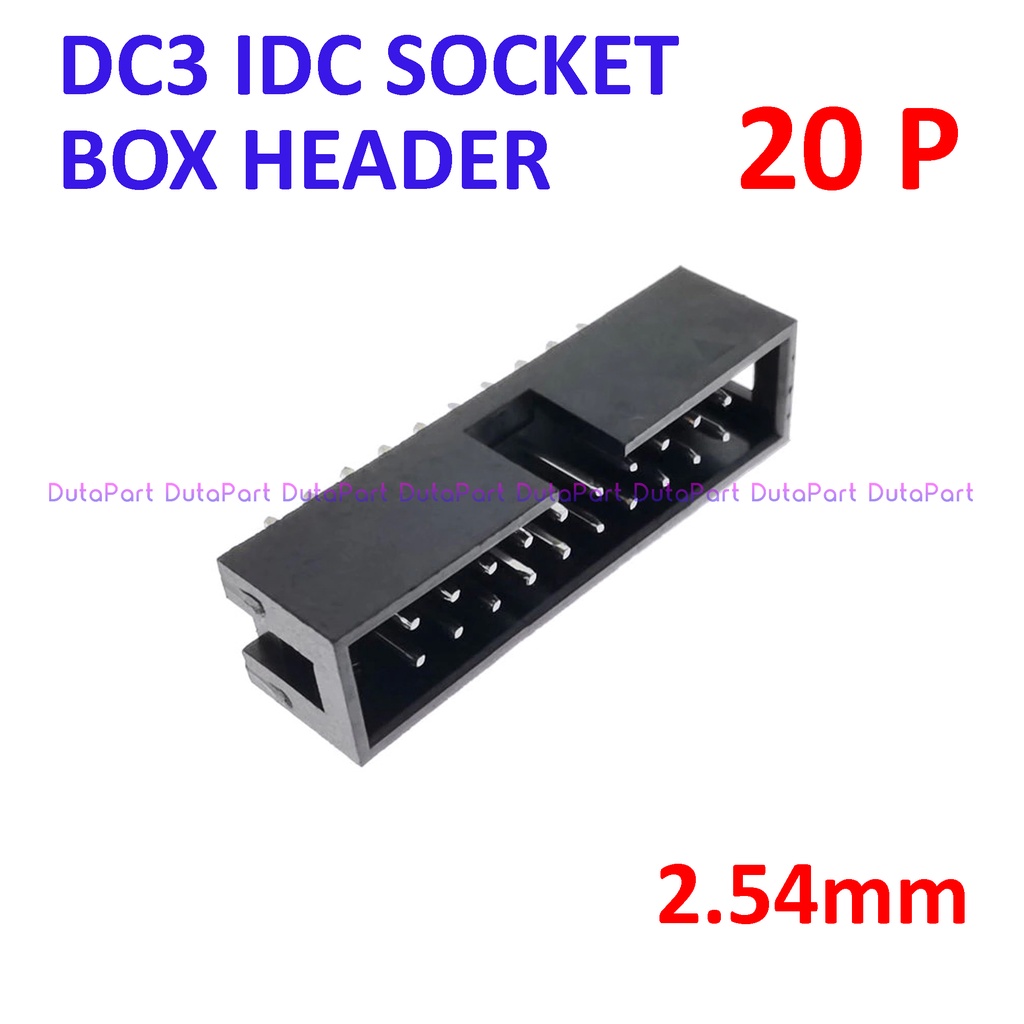 DC3-20P Socket IDC Male Lurus 20P 20 Pin 2x10 2.54mm Box Header JTAG