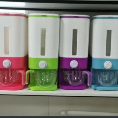 Dispenser Tempat Beras Rumah Kos Kontrakan Otomatis Rice Dispenser Box 12kg