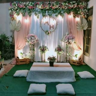  Dekorasi  lamaran backdrop engagement photobooth akad ultah  