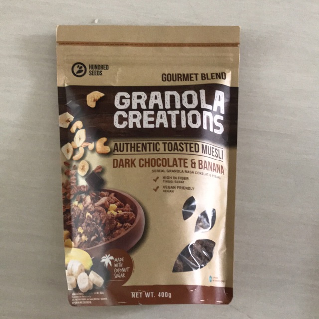 

Granola creations dark chocolate and banana