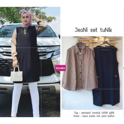 TUNIK SET / BAJU TUNIK TERBARU / TUNIK SET OUTER KEKINIAN TERBARU
