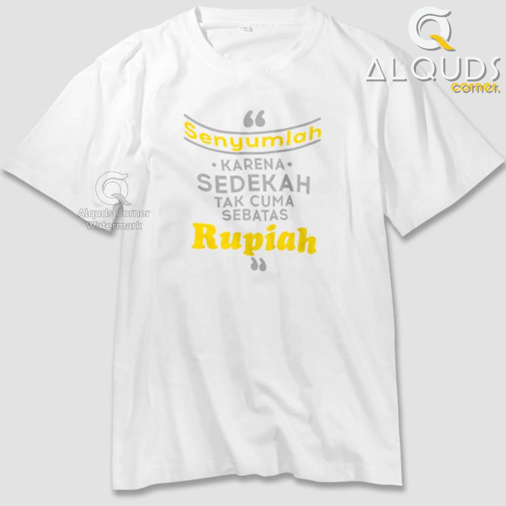 Kaos Dakwah Islami Premium SEDEKAH TAK SEKEDAR RUPIAH / Baju Distro Santri Muslim Eksklusif / 3461-7