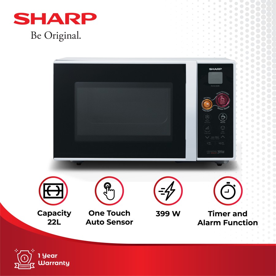 SHARP 22 Liter Touch Control Microwave Oven R-21A1(W)-IN / R21A1(W)IN / R21A1WIN