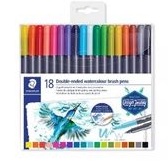 

staedtler double ended watercolour brush pens 18