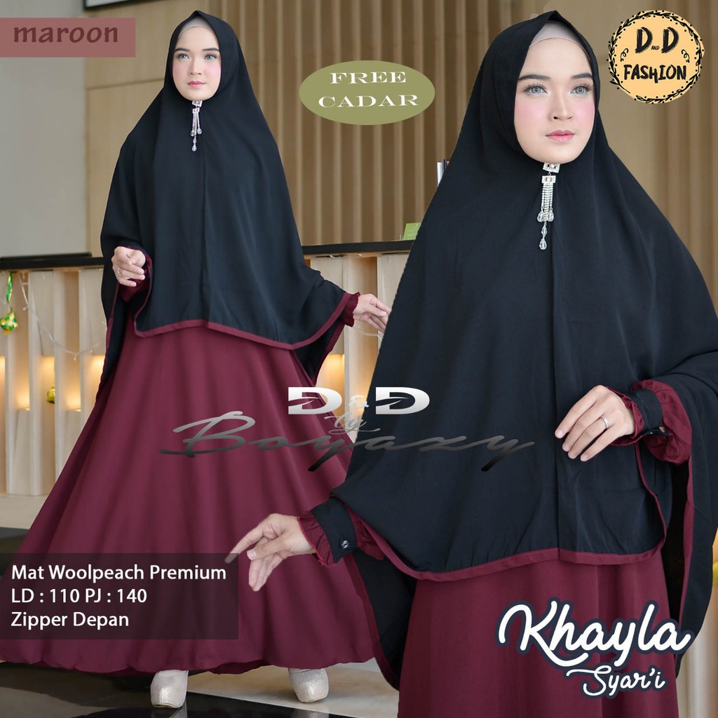 KHAYLA SYAR'I /GAMIS SYAR'I KHIMAR/SET GAMIS &amp; HIJAB