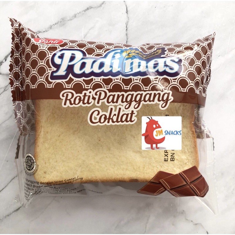[PROMO!!] Padimas Roti Panggang 65gr Ropang - roti kekinian terkenal termurah enak diskon-Coklat