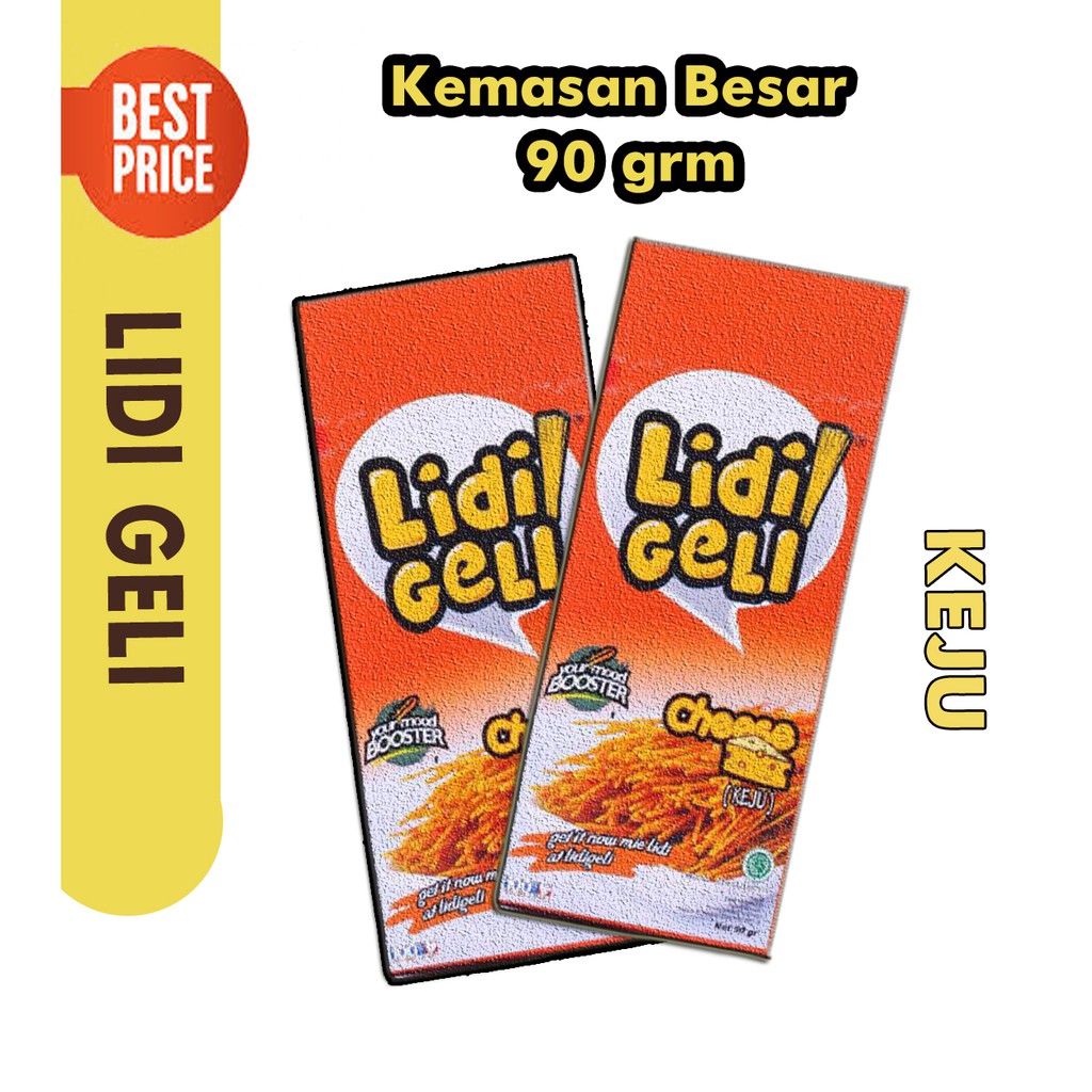 

Lidi Geli Keju 90 Gram [Kemasan Besar]