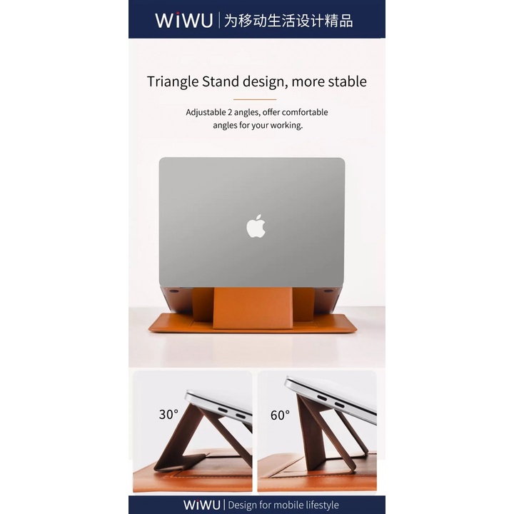 48 WIWU SKIN PRO Slim Stand Sleeve MacBook Pro 15.4 - Sarung dengan Stand