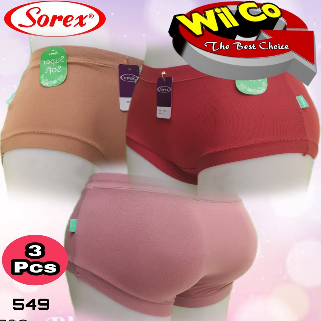 K549T - (HARGA PER 3 PCS) CELANA DALAM WANITA PAKAIAN WANITA PAKAIAN DALAM SOREX SIZE M - XXL MULTYCOLLOR