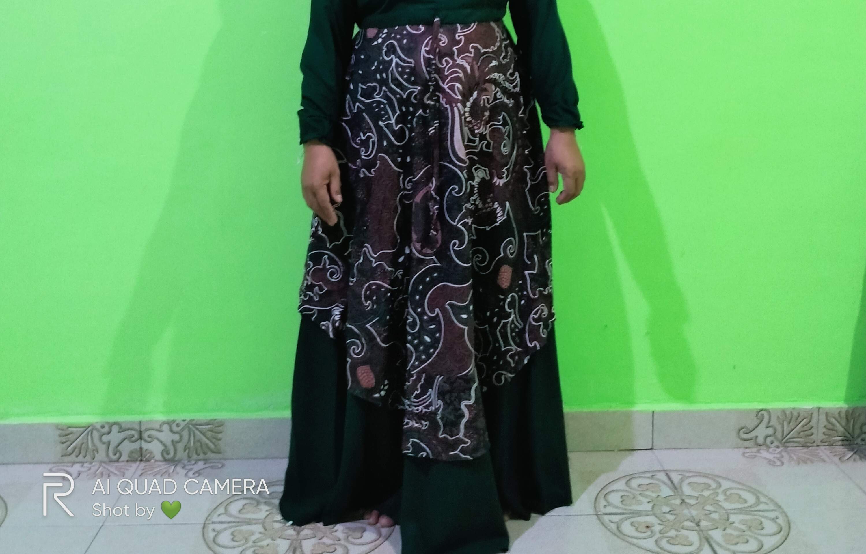 Batik Couple Keluarga - Sania Ruffle Batik Couple Orid Ndoro Jowi Dnt Garansi Termurah Batik Solehah