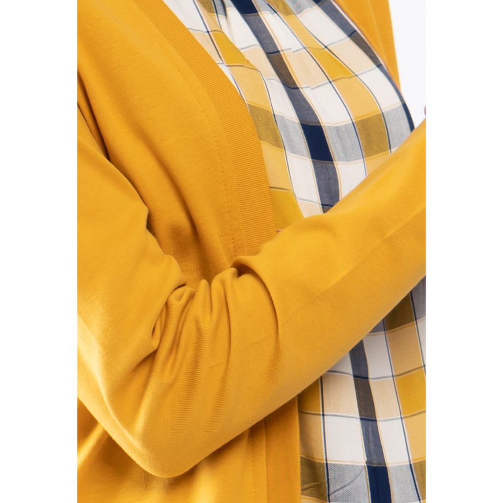 Geela Official - Cardigan Two Set Mustard Square ( G.5171 )-2