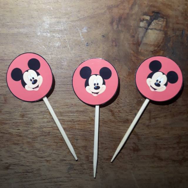 CAKE TOPPER MICKEY MOUSE / TOPPER CUPCAKE /DEKOR KUE / HIASAN KUE