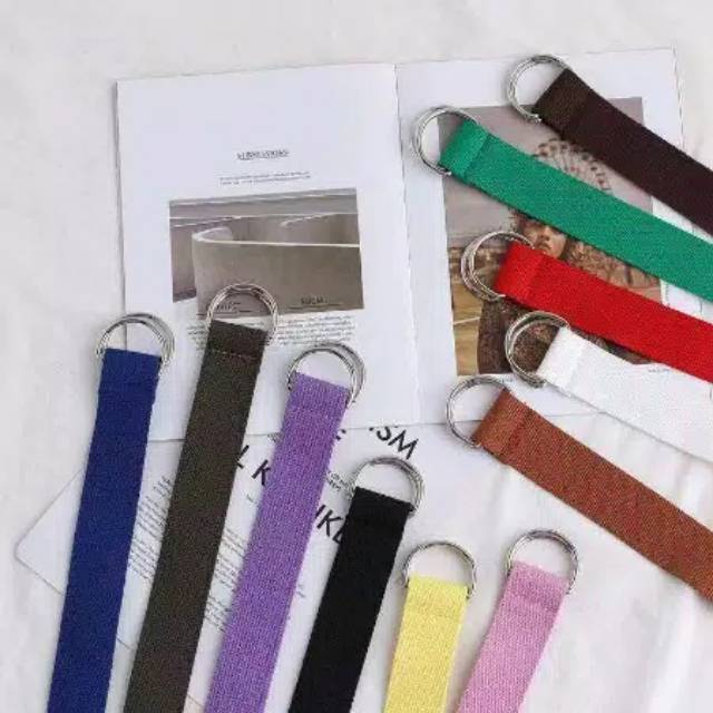 Ikat Pinggang Gesper Nylon Polos Ring Belt