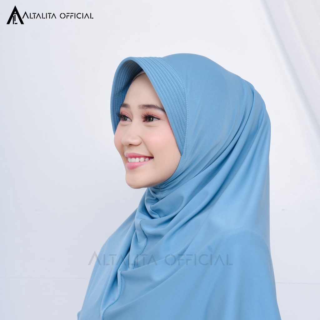 Altalita - Kerudung Sport Hamidah Jersey Menutupi Dada Bahan Adem Lembut Tebal Berkualitas