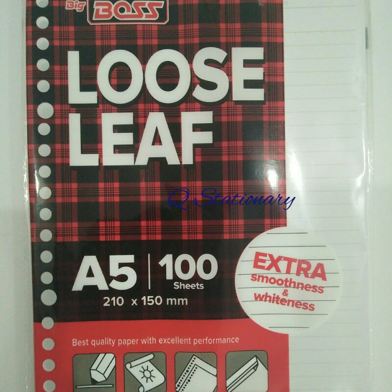 

Kertas file 100 lembar ukuran A5 Big Boss