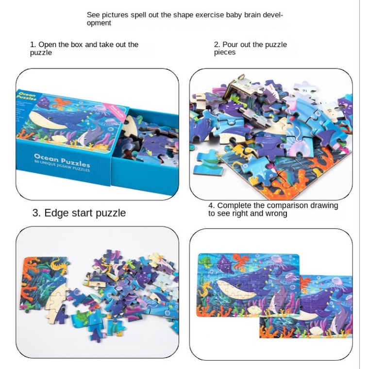 BIANCA - Mainan Edukasi Puzzle Kayu 60 Keping