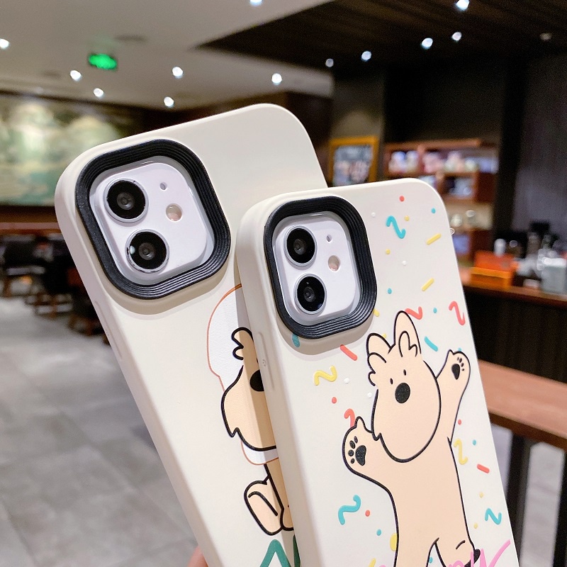3 in 1 case Pelindung Bahan Silikon Tahan Jatuh Untuk iPhone 11 12 13 Pro MAX X XR XS MAX 7 8 Plus