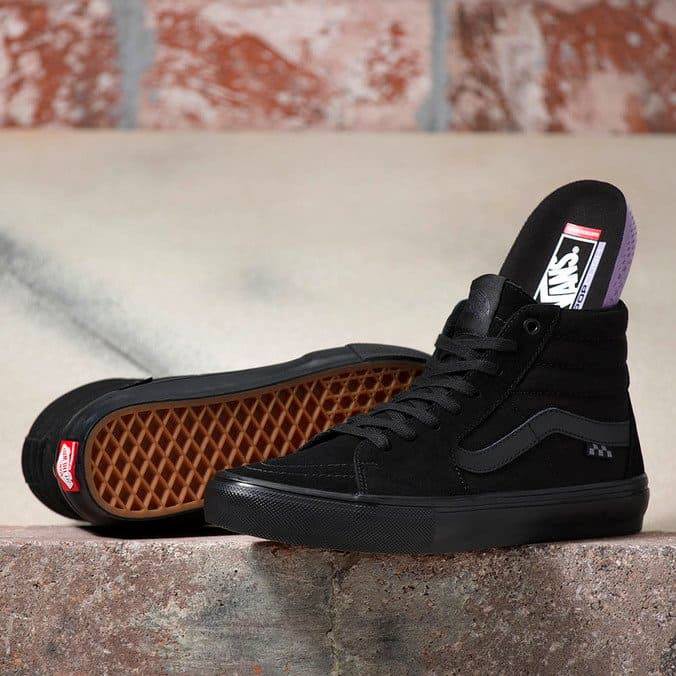 VANS SK8 HI SKATE BLACK BLACK ORIGINAL