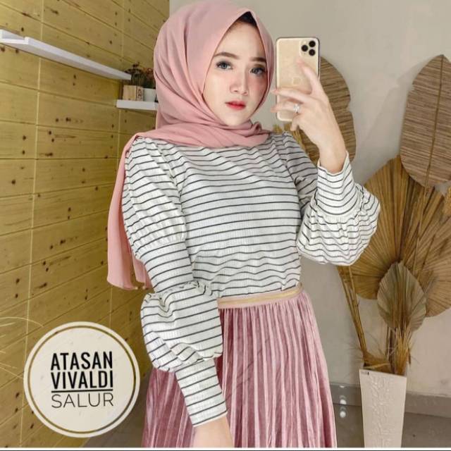 Atasan vivaldi salur ori 100%