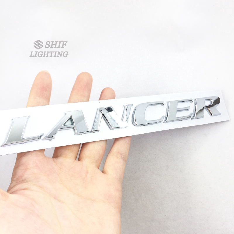 1pc Stiker Emblem Logo LANCER Bahan ABS Krom Untuk Bagasi Belakang Mobil MITSUBISHI LANCER
